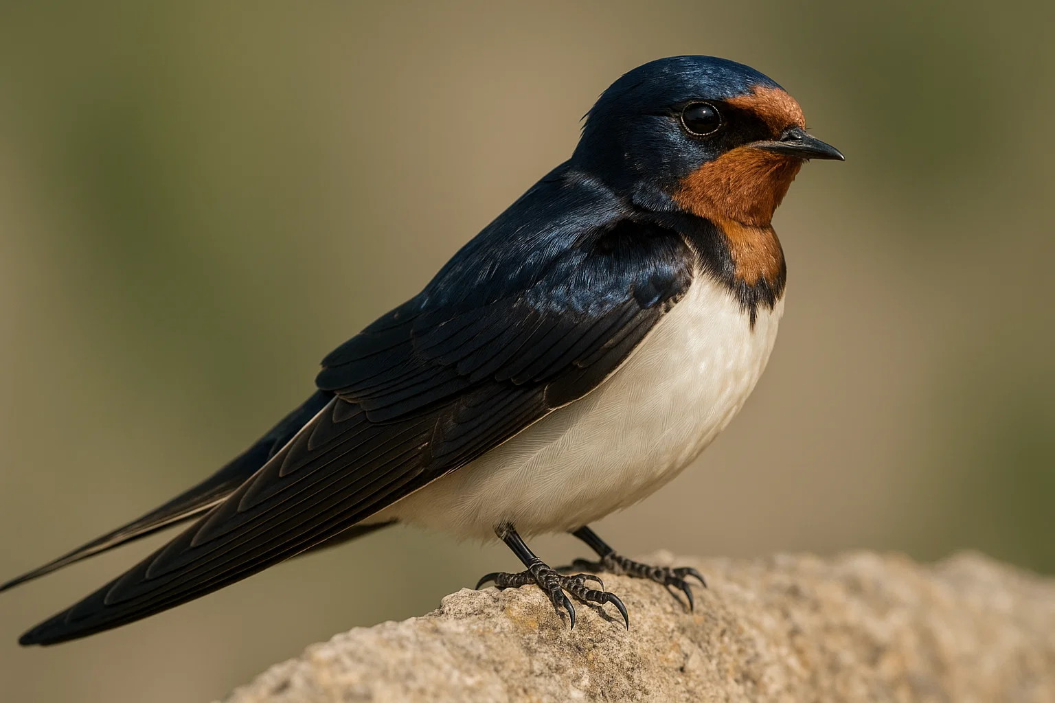 Golondrina común en un cable