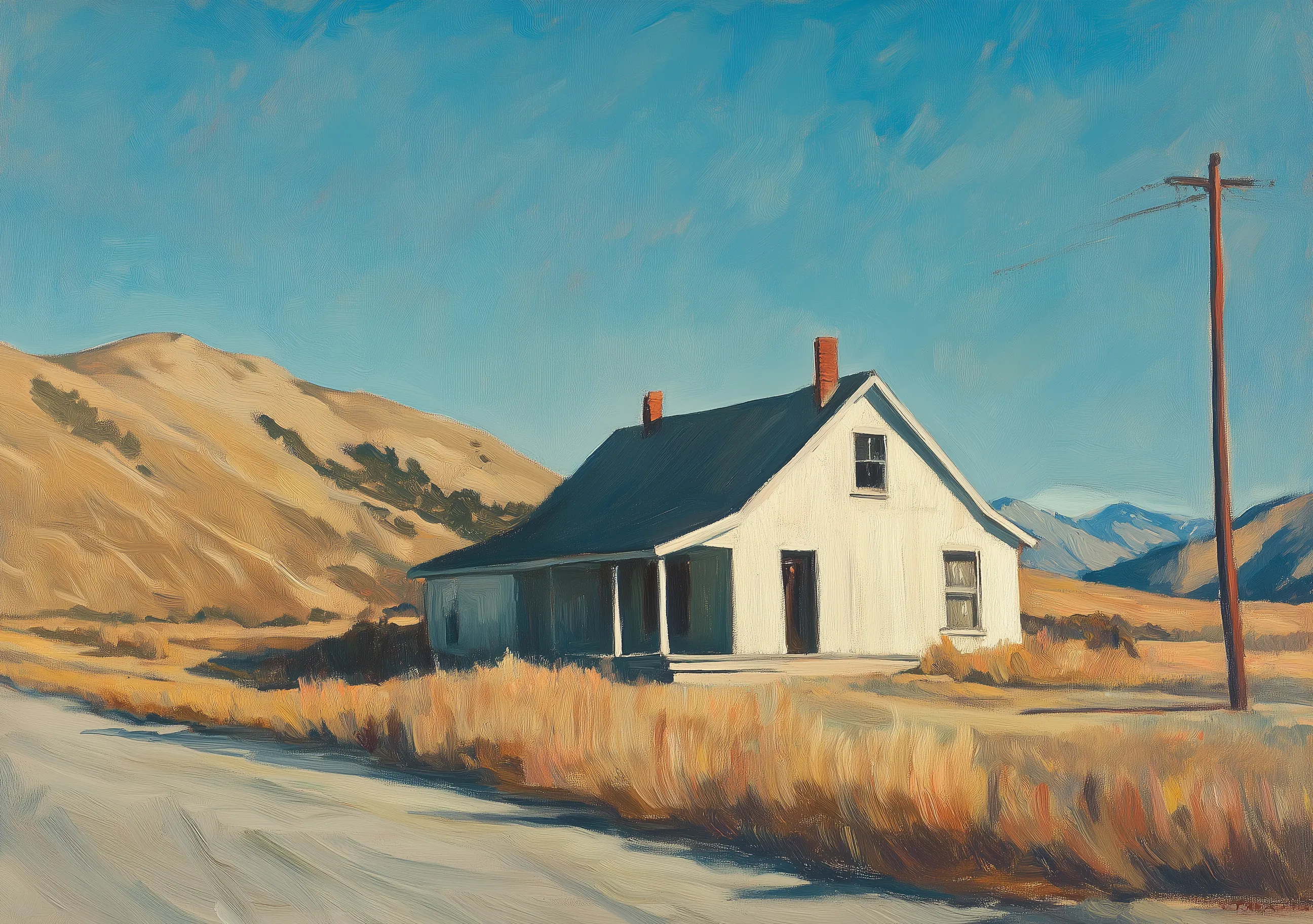 Abandoned House In Rural Landscape