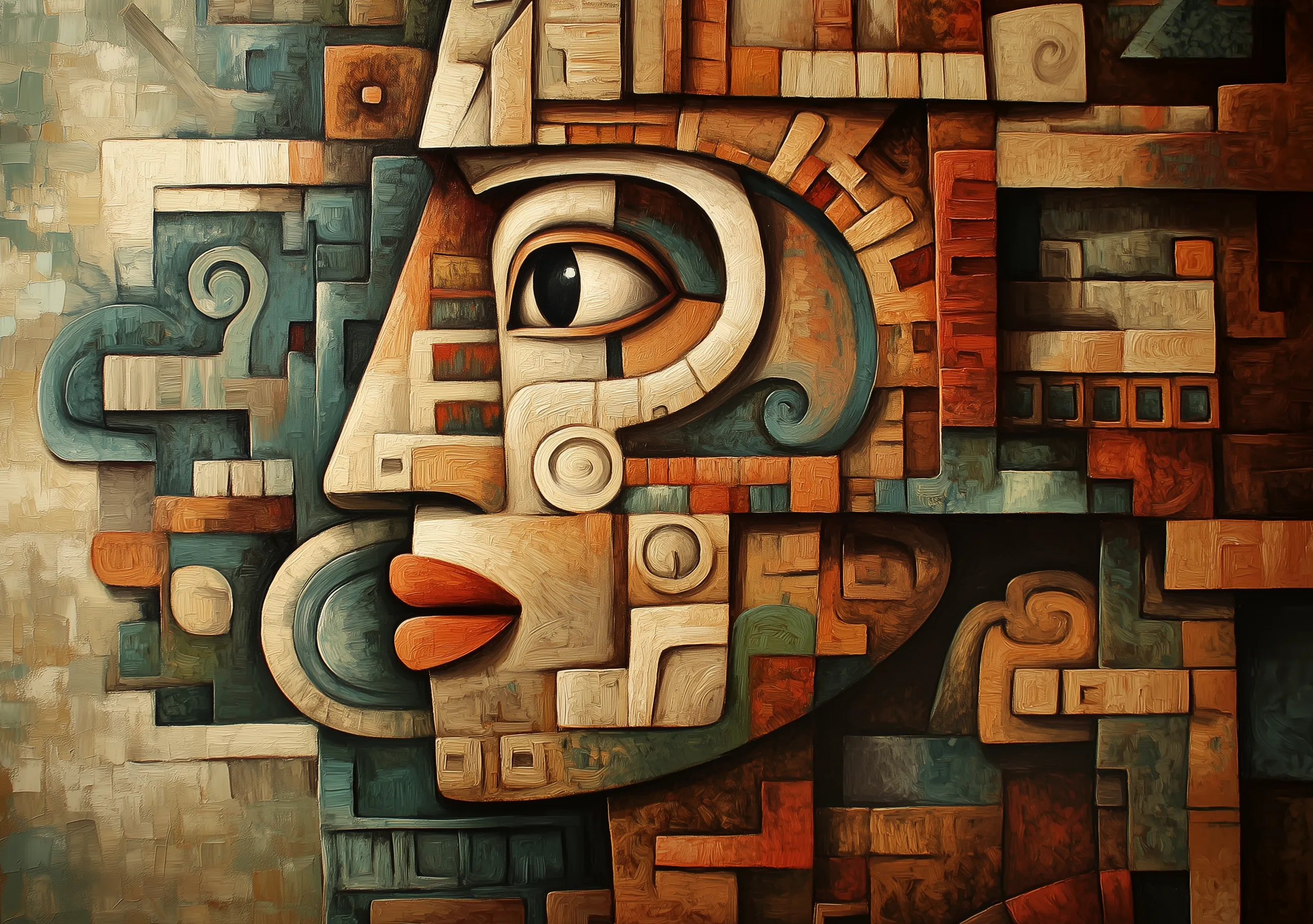 Abstract Portrait Art Nouveau