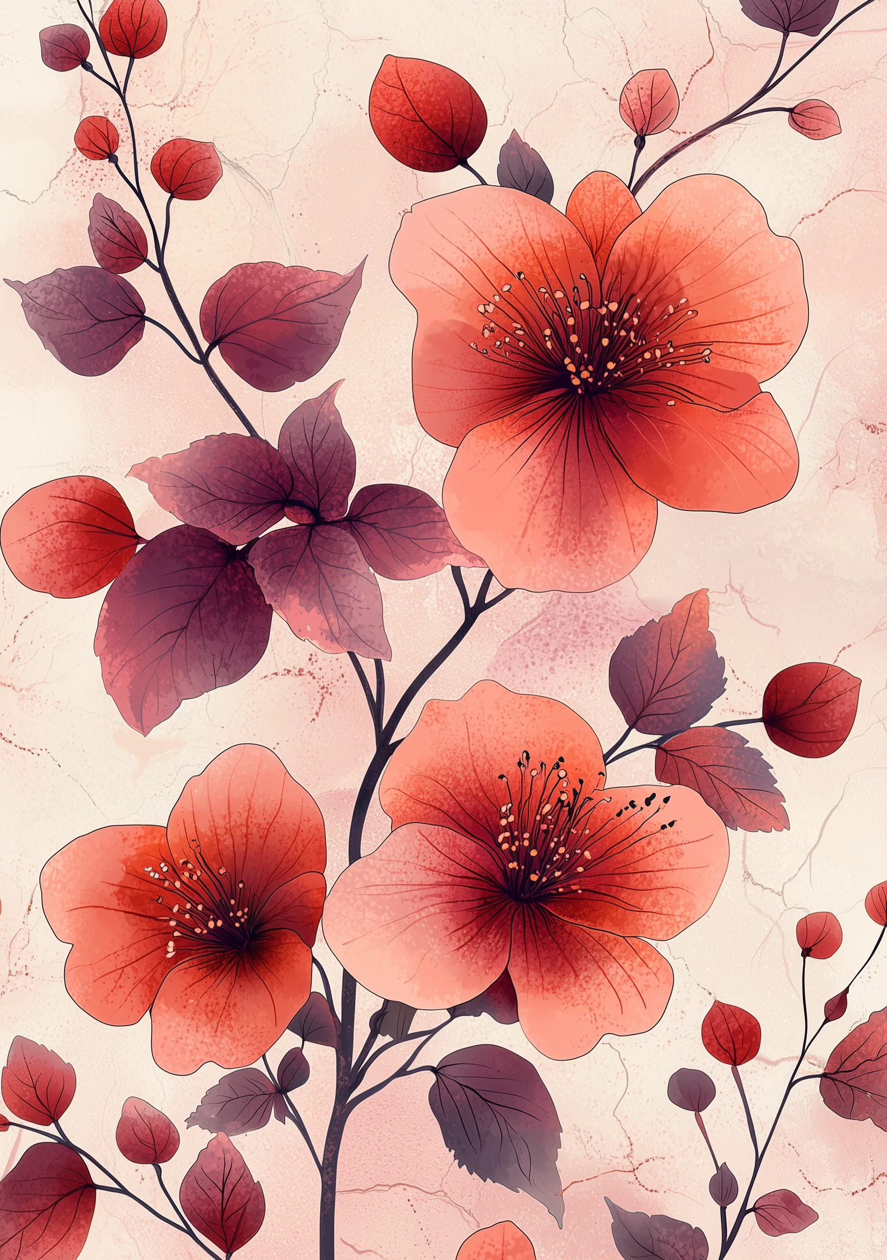 Ecos de Art Abstracto Flores