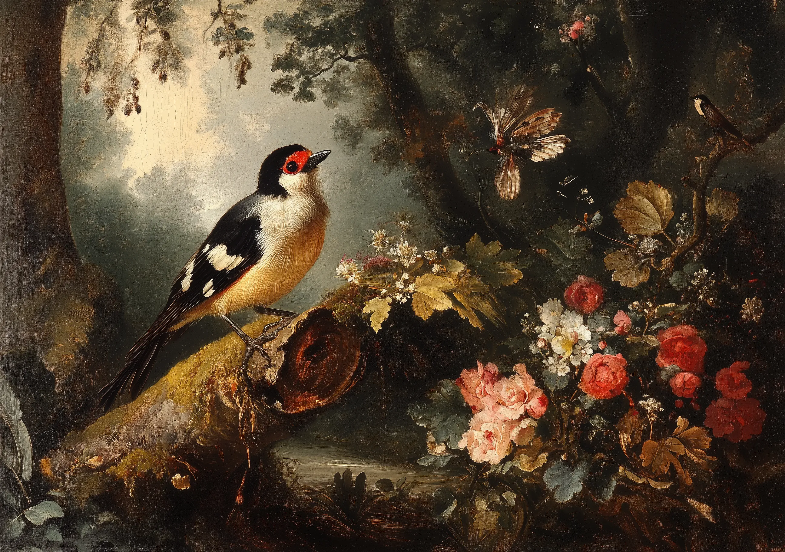 Art Bird Garden Flower