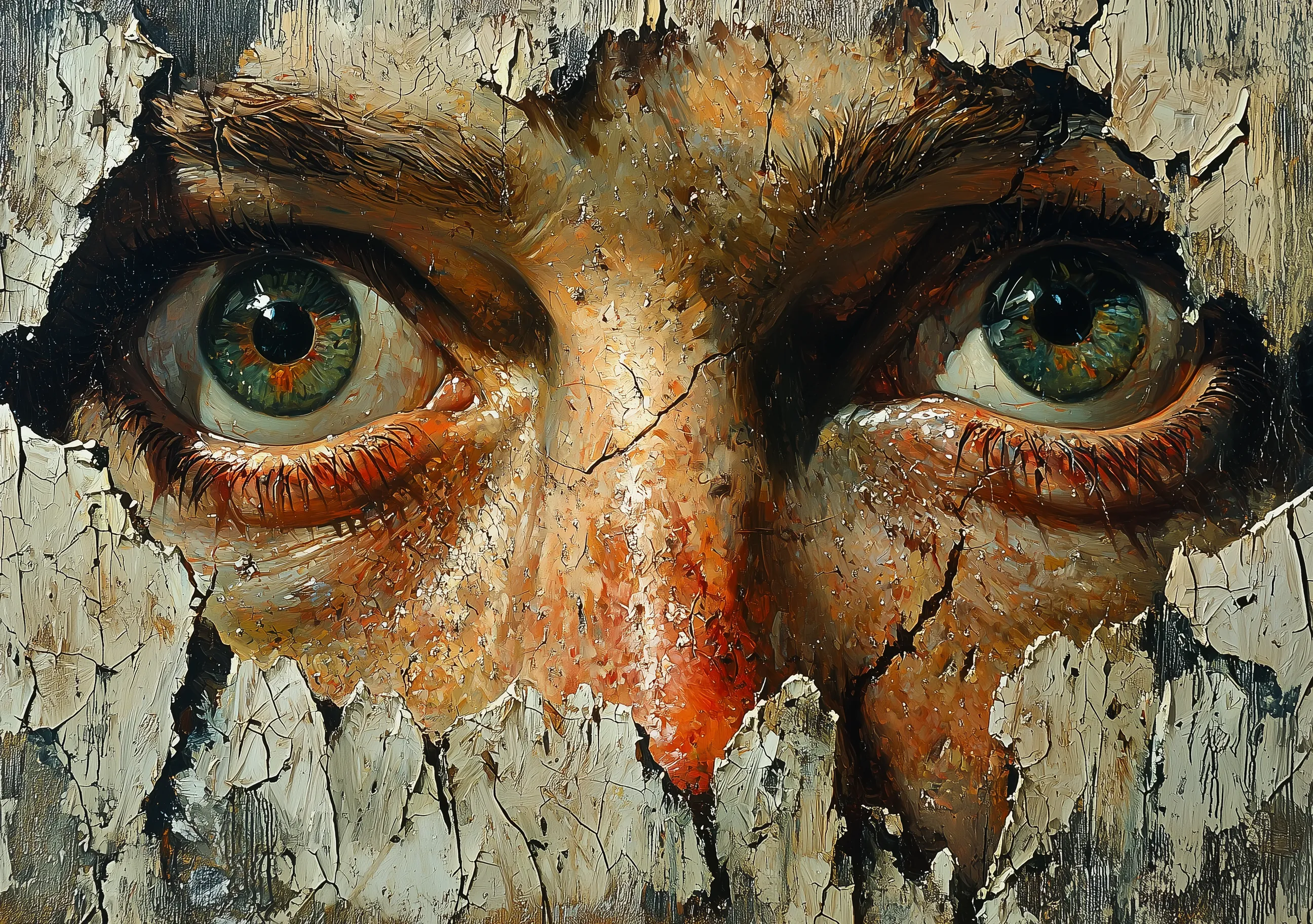Art Depression Man In Front Of Hole