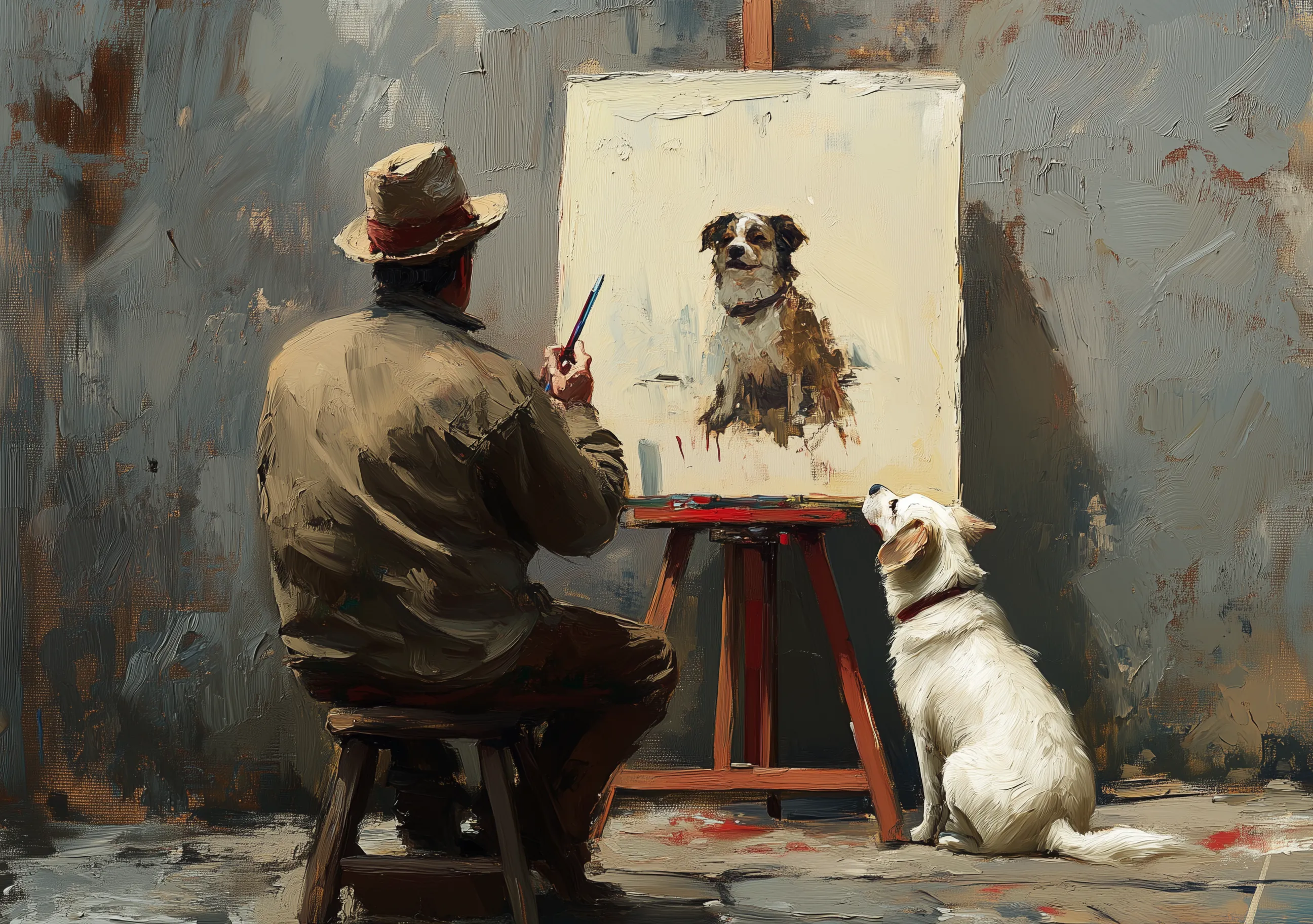 Artist Creating Painting