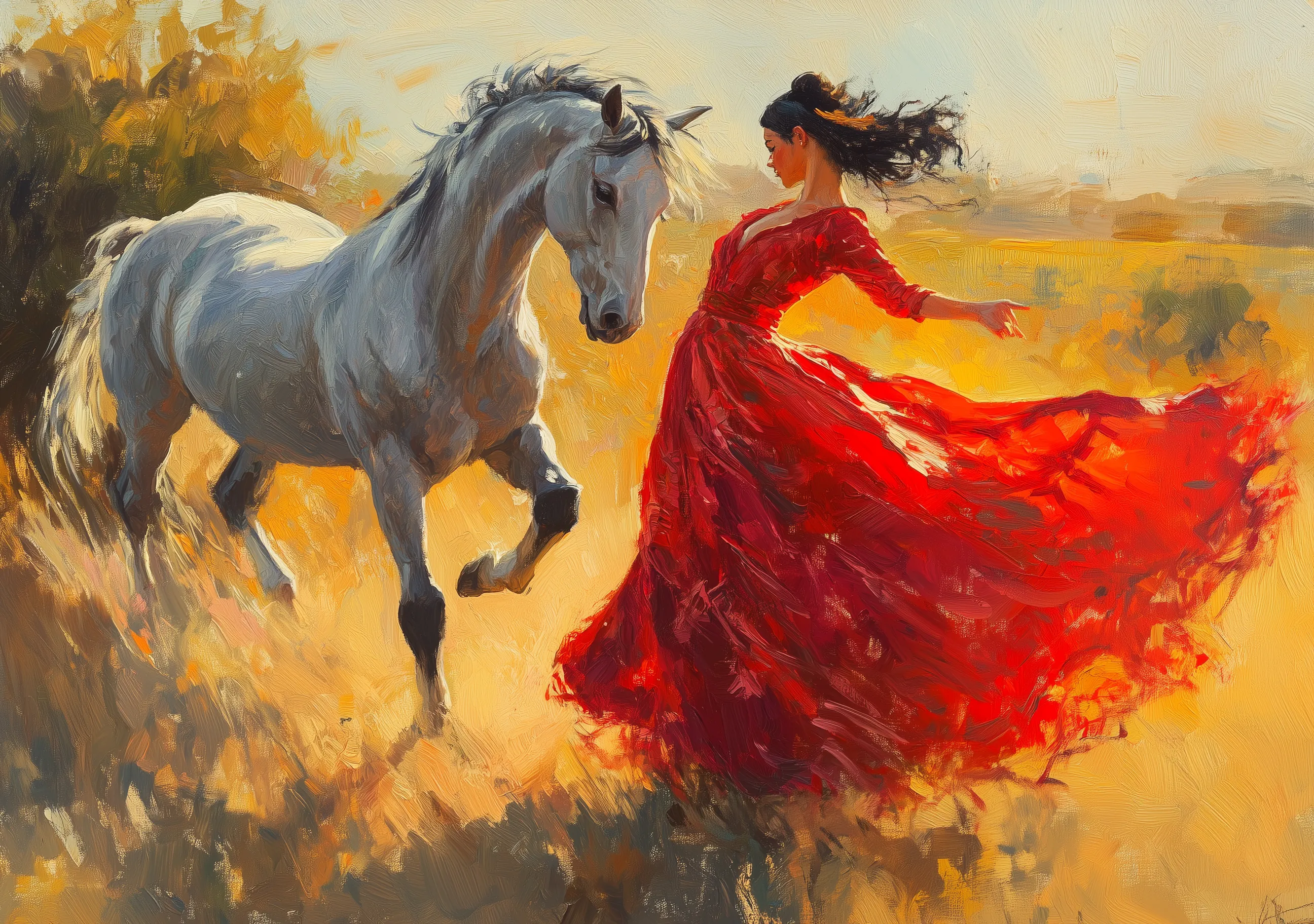 Artistic Horse Woman Portrait