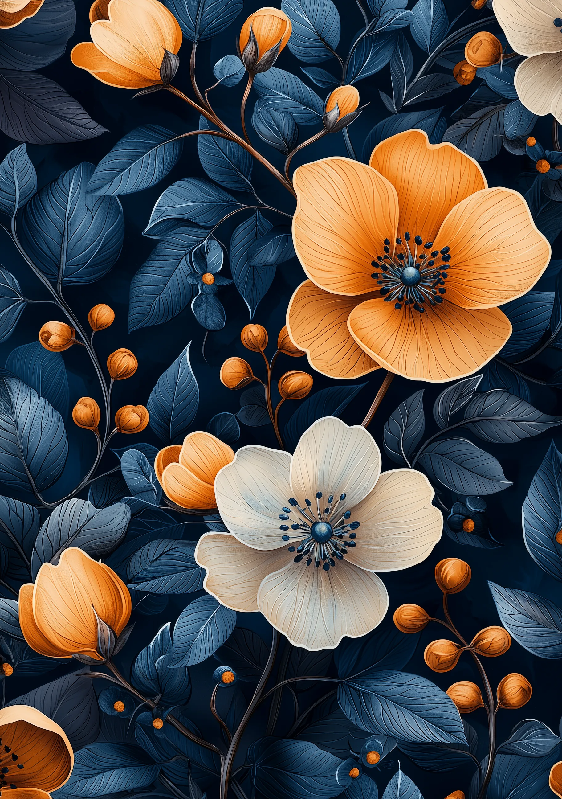 Autumn Flowers Digital Art