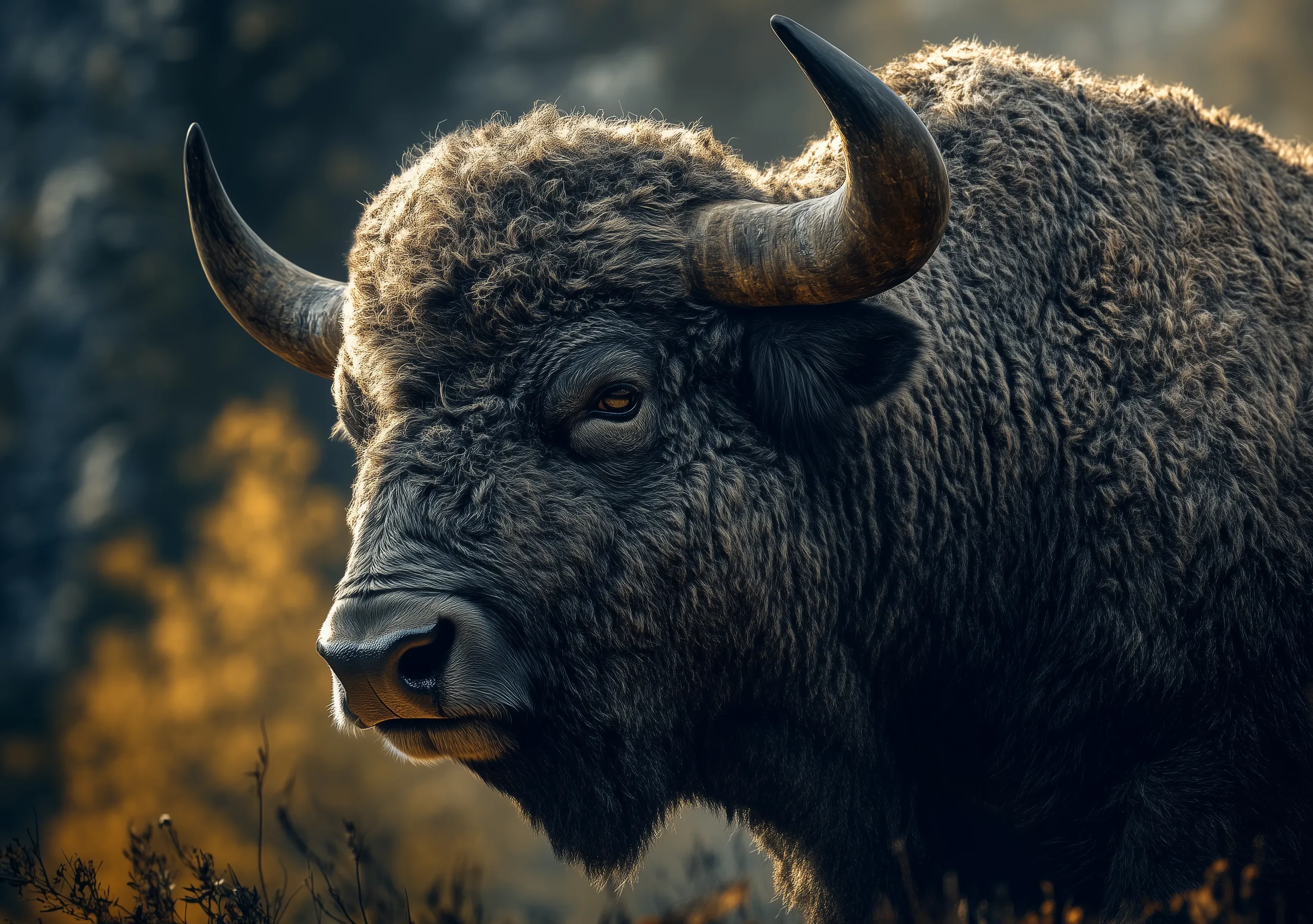 Bison Stallion Art Digital