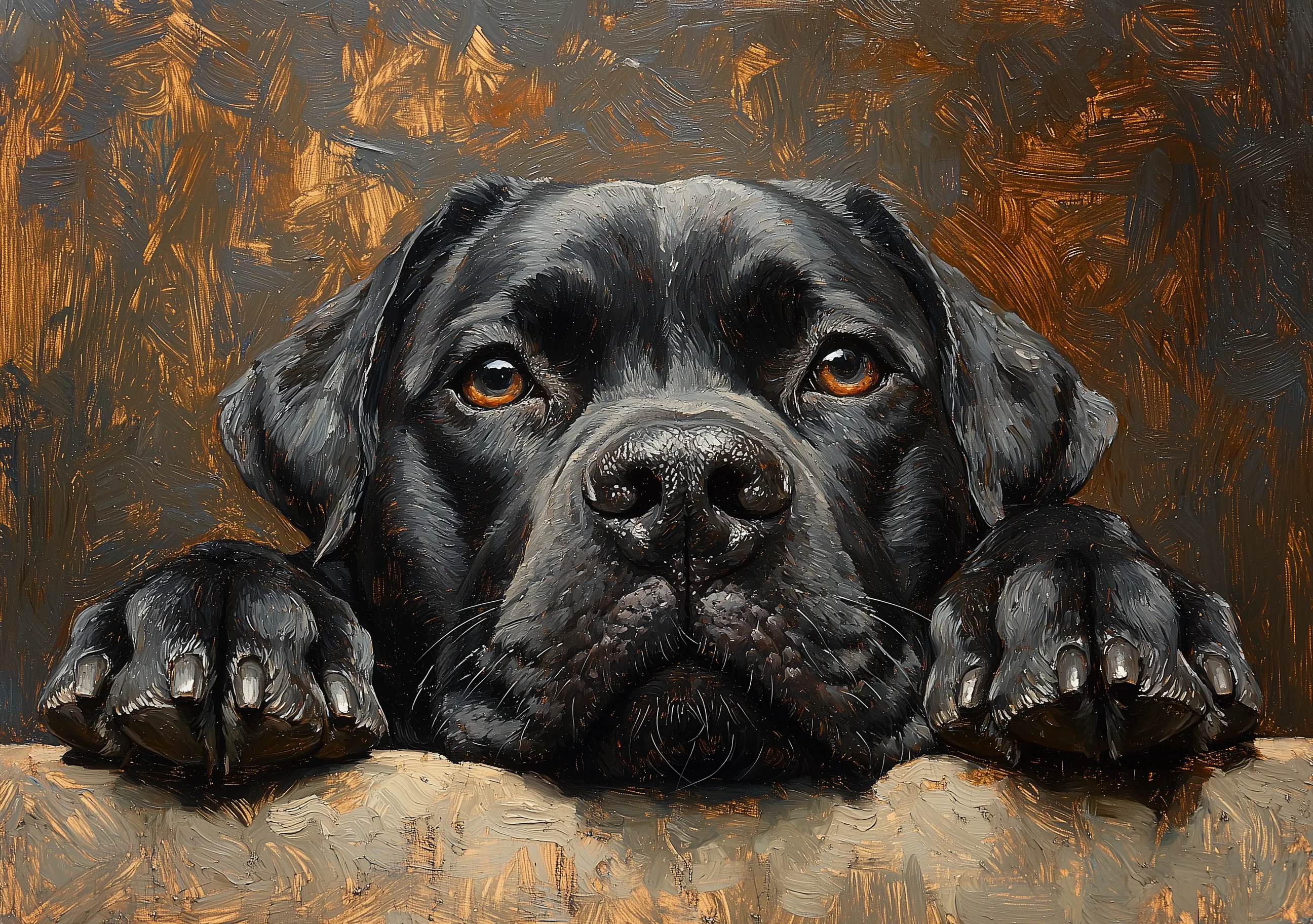 Black Dog Portrait