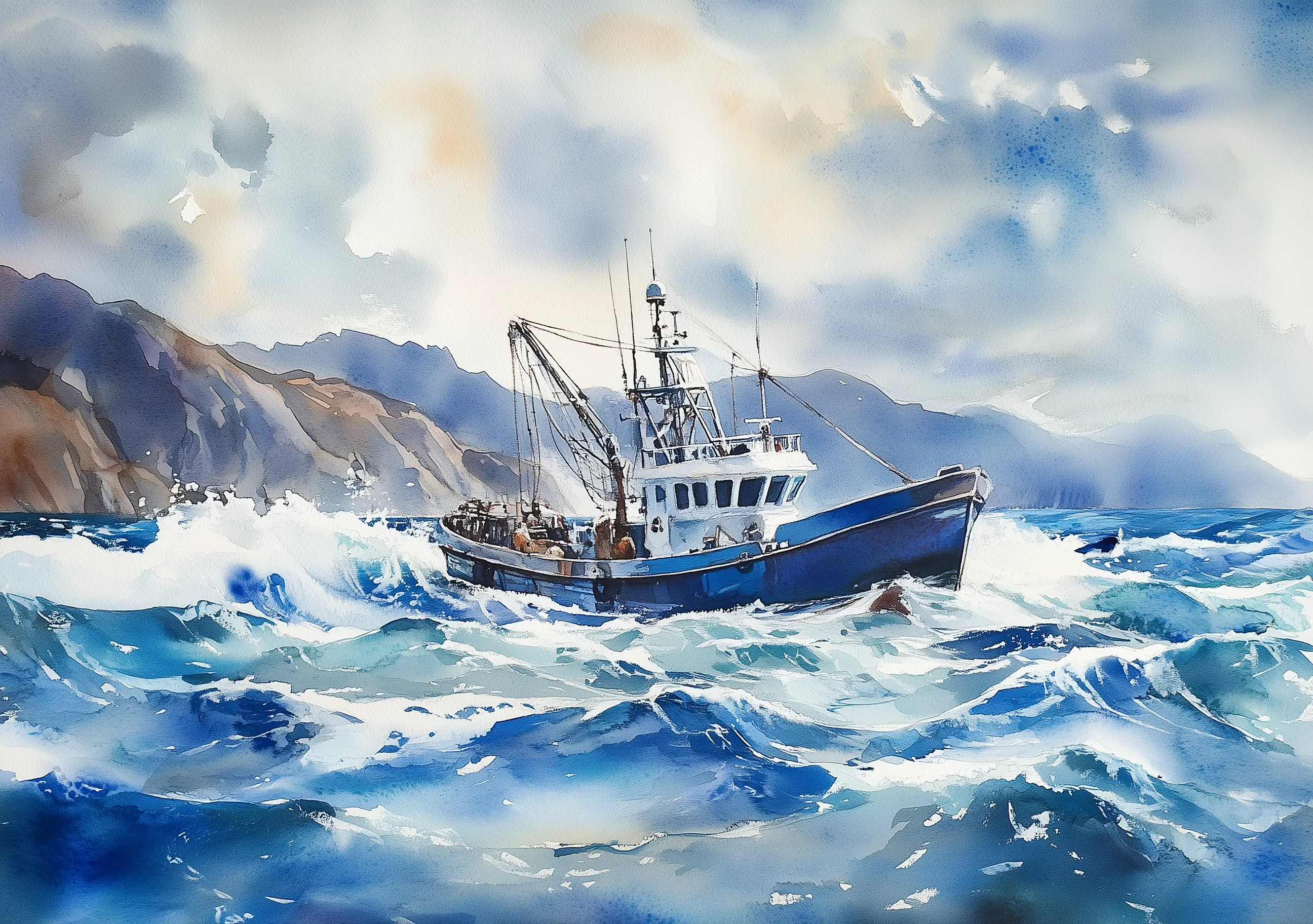 Obra Maestra: Blue Boat Wave