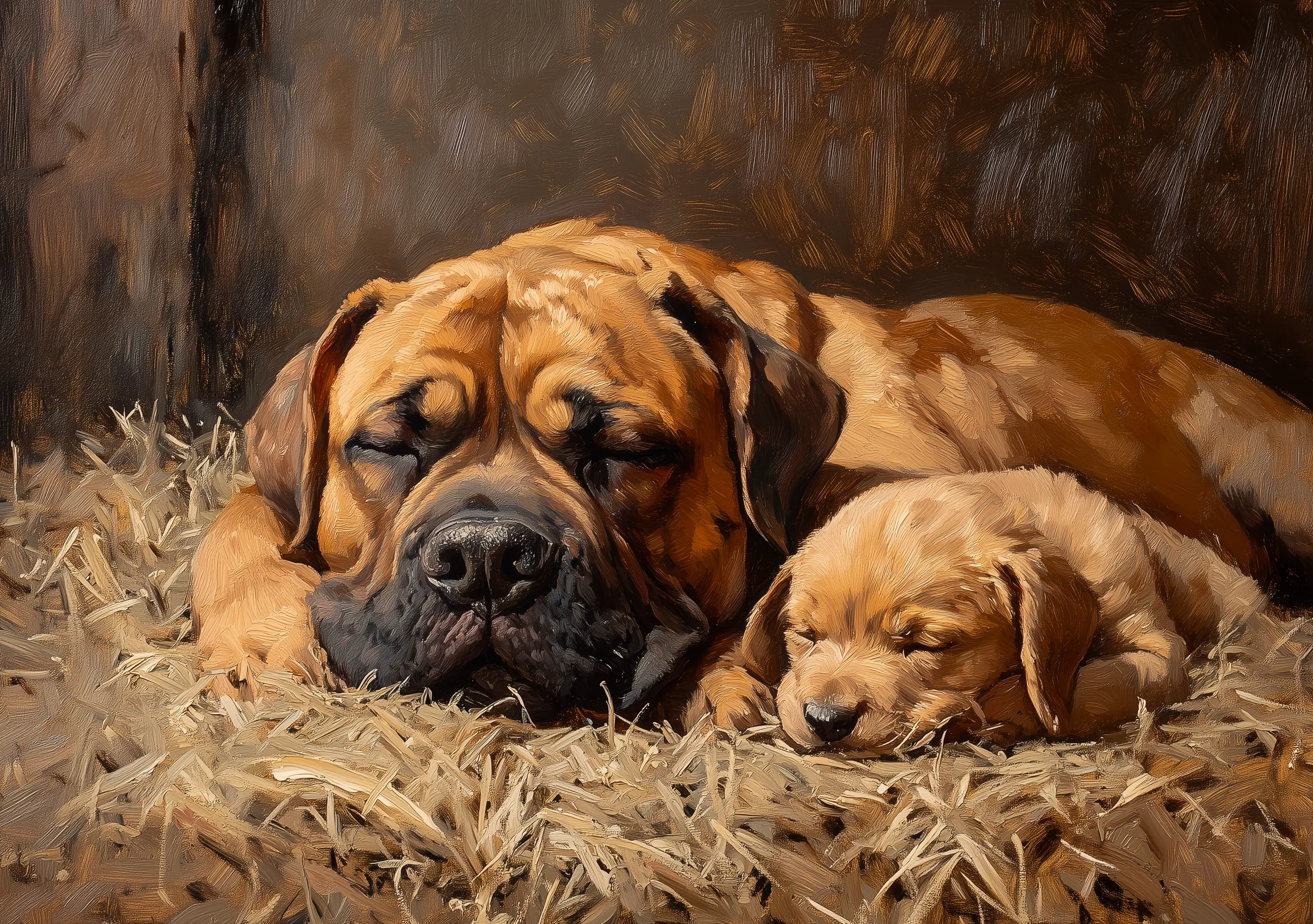 Brown Dogs Resting Farm