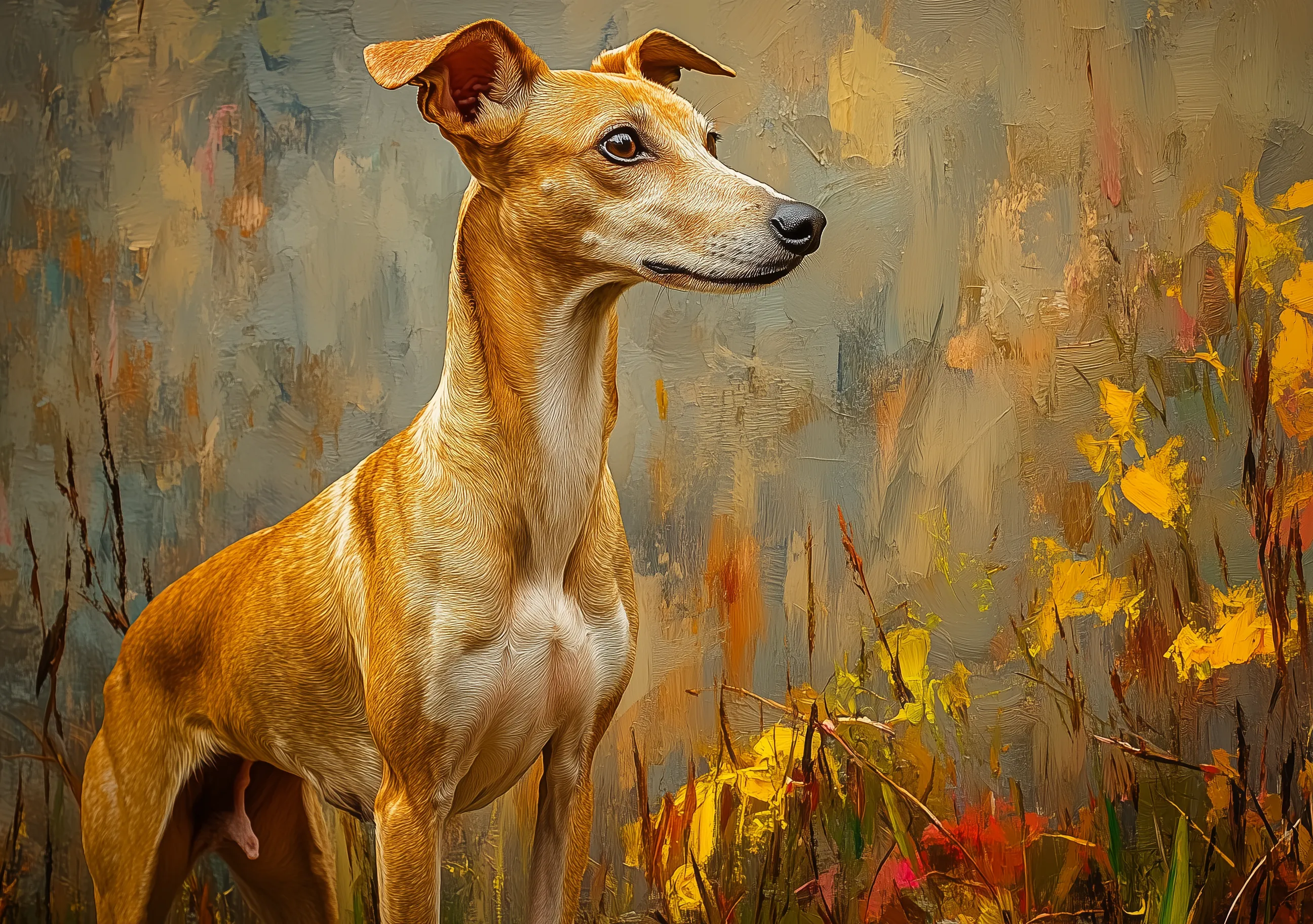 Canine Impressionism Autumn