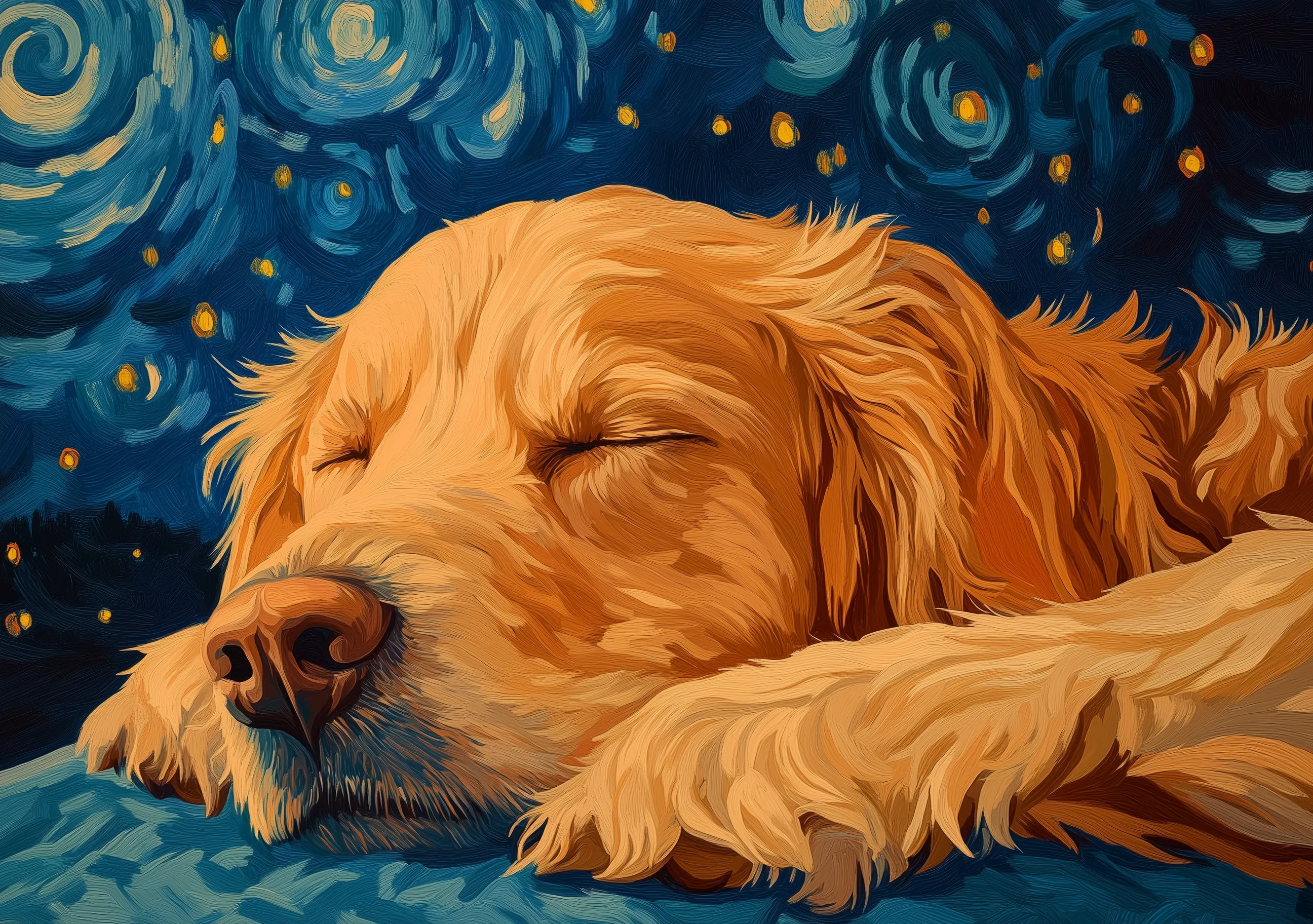 Ecos de Canine Sleeping Under