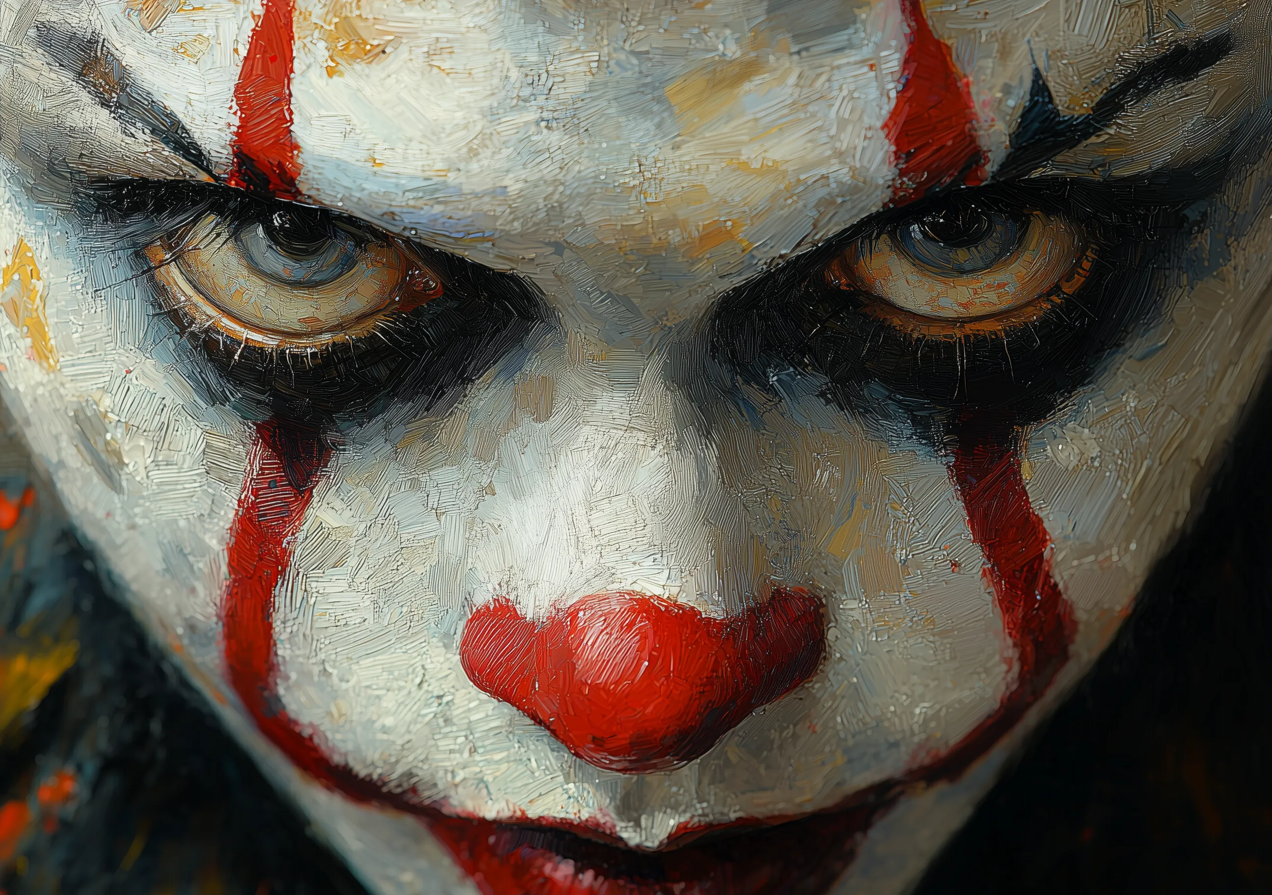 Clown Art Rojo Blanco