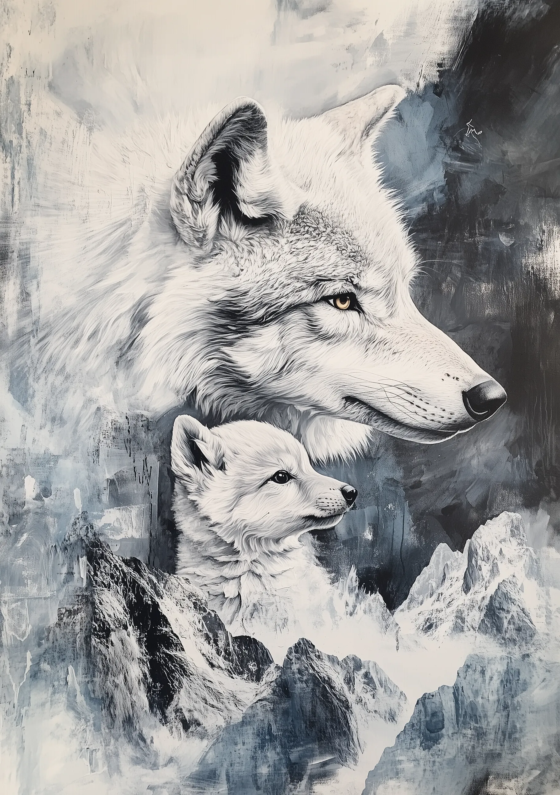 Digital Wolf Mountain Family