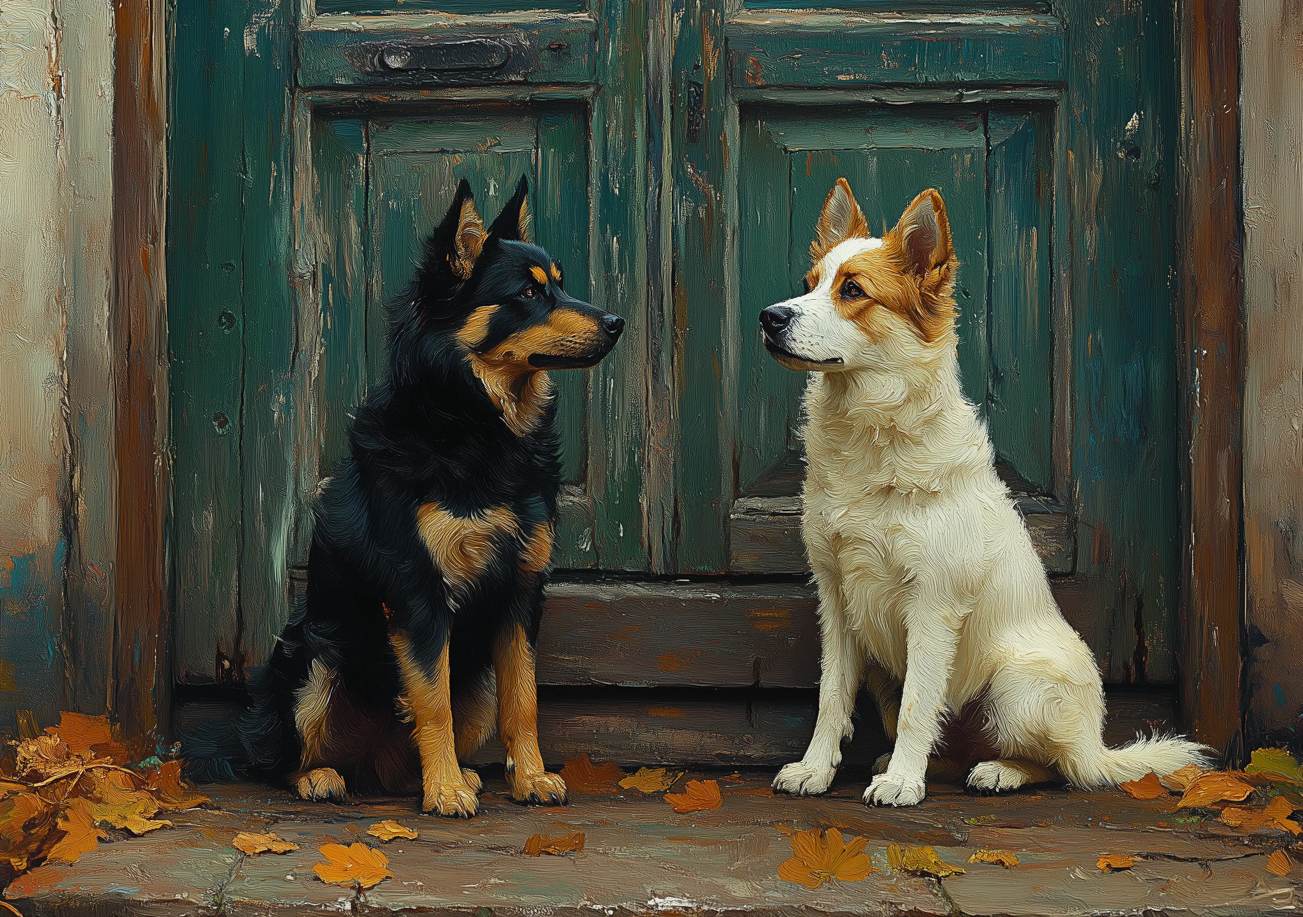 Dog And Cat Artwork