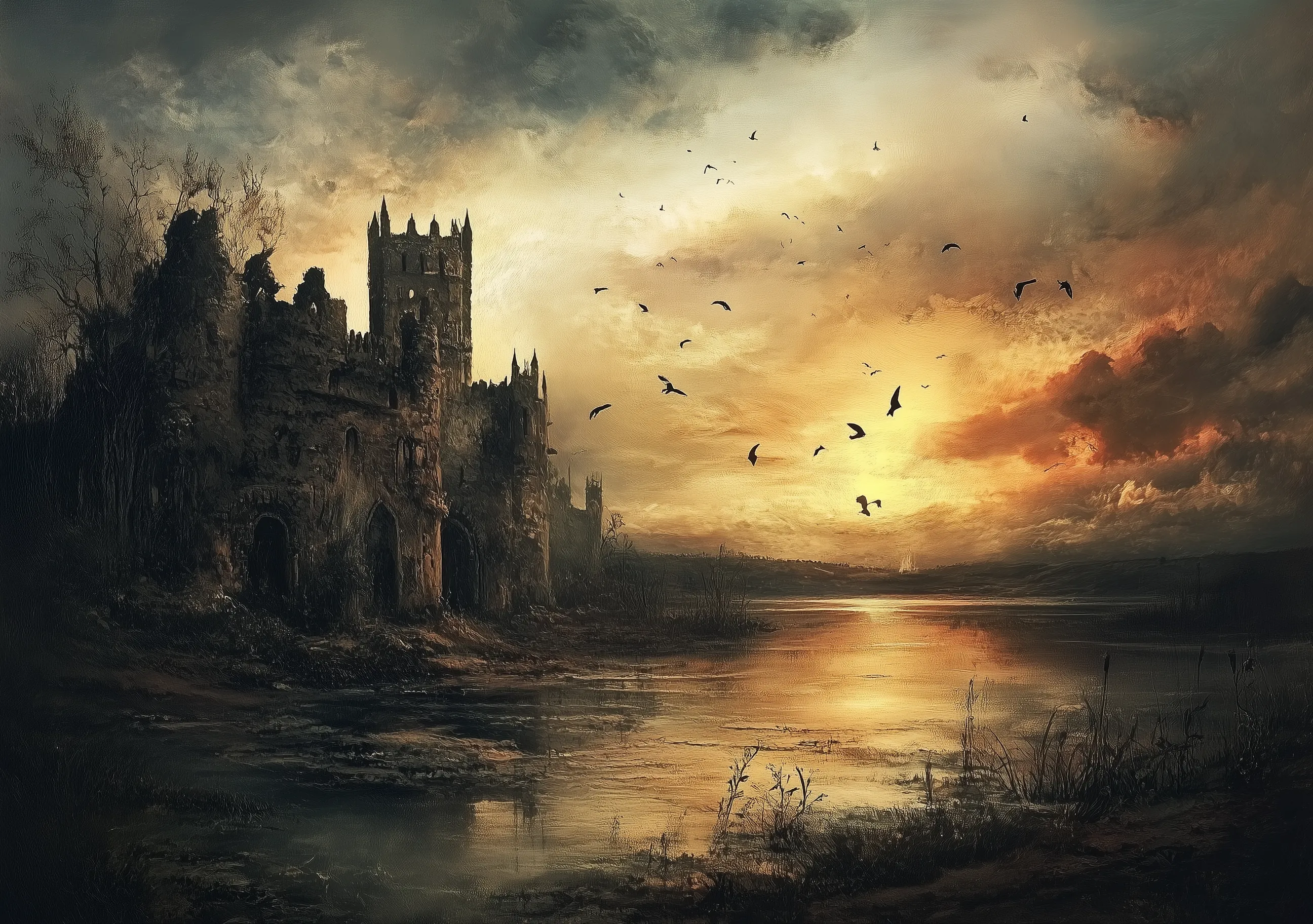 Fantasy Painting Medieval Castle