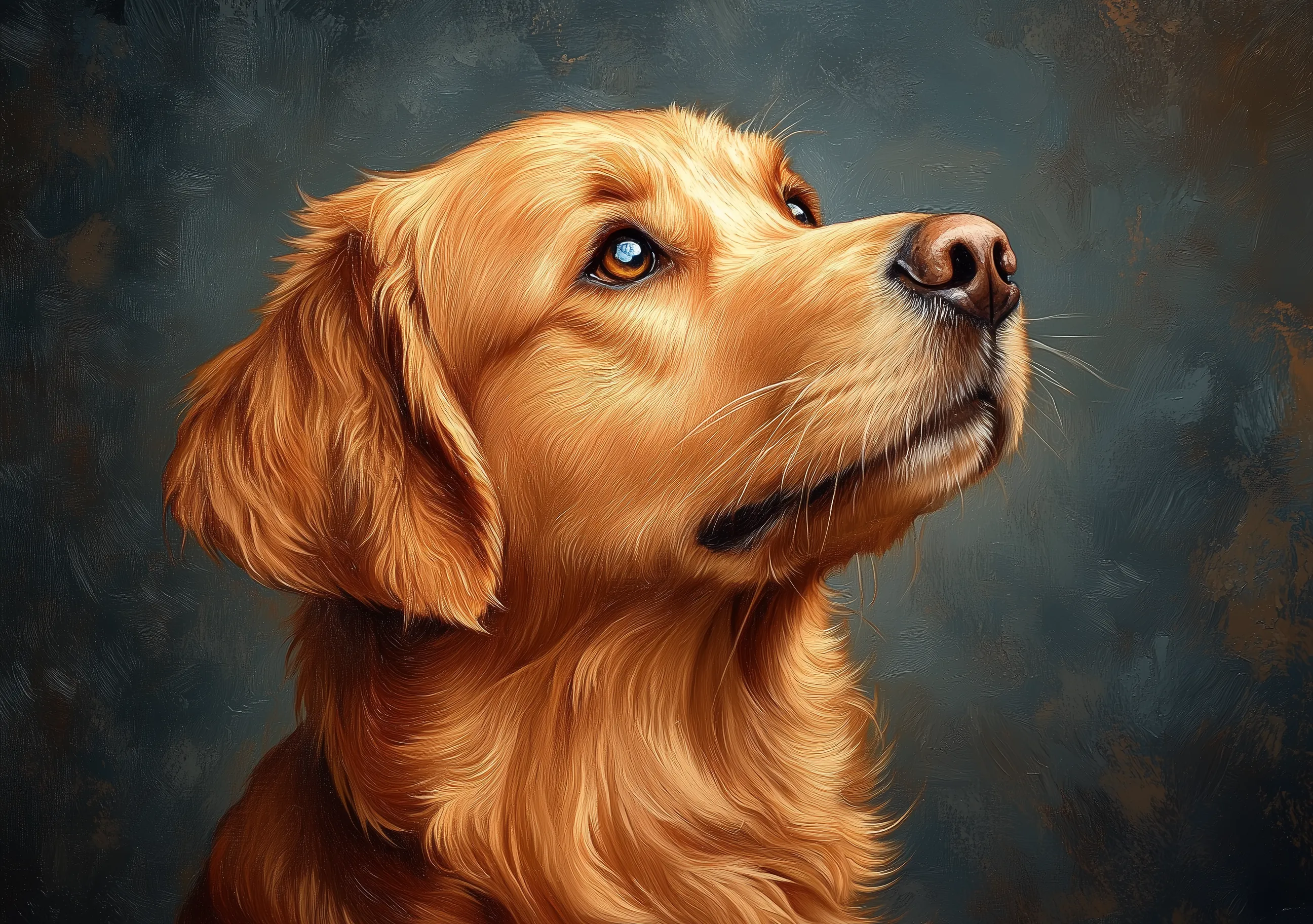 Golden Retriever Portrait Artificial Studio