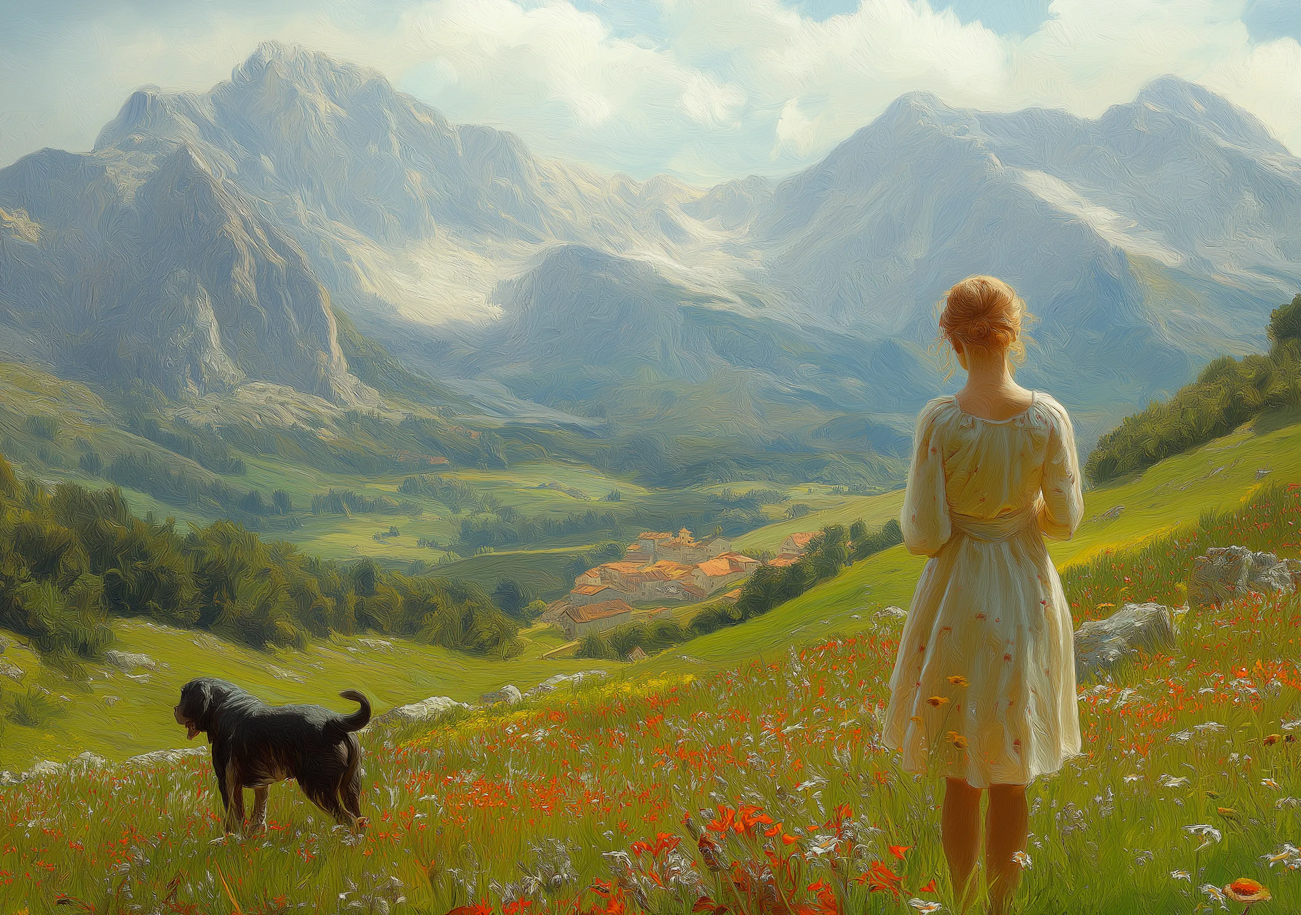 Landscape Artwork Nature Woman