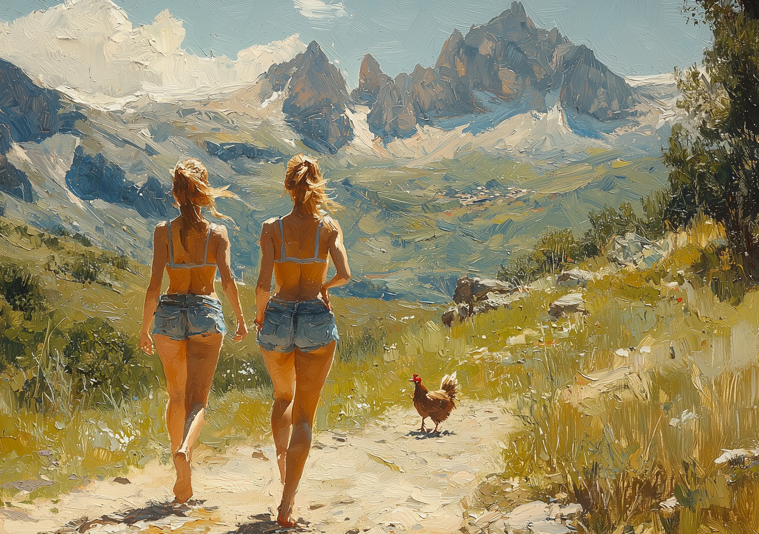 Landscape Hiking Chicken