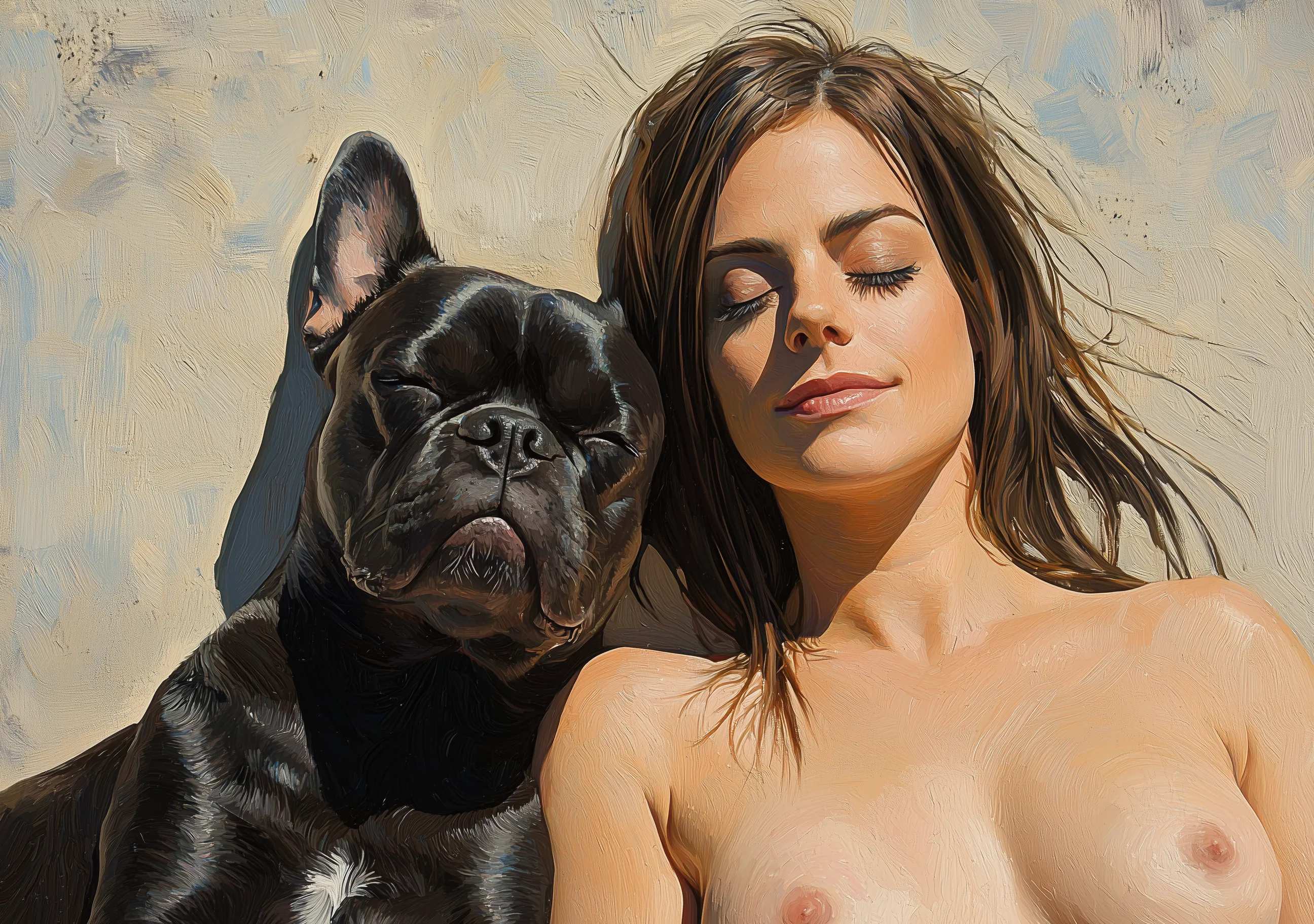 Luz, Sombra y Nude Dama Perro