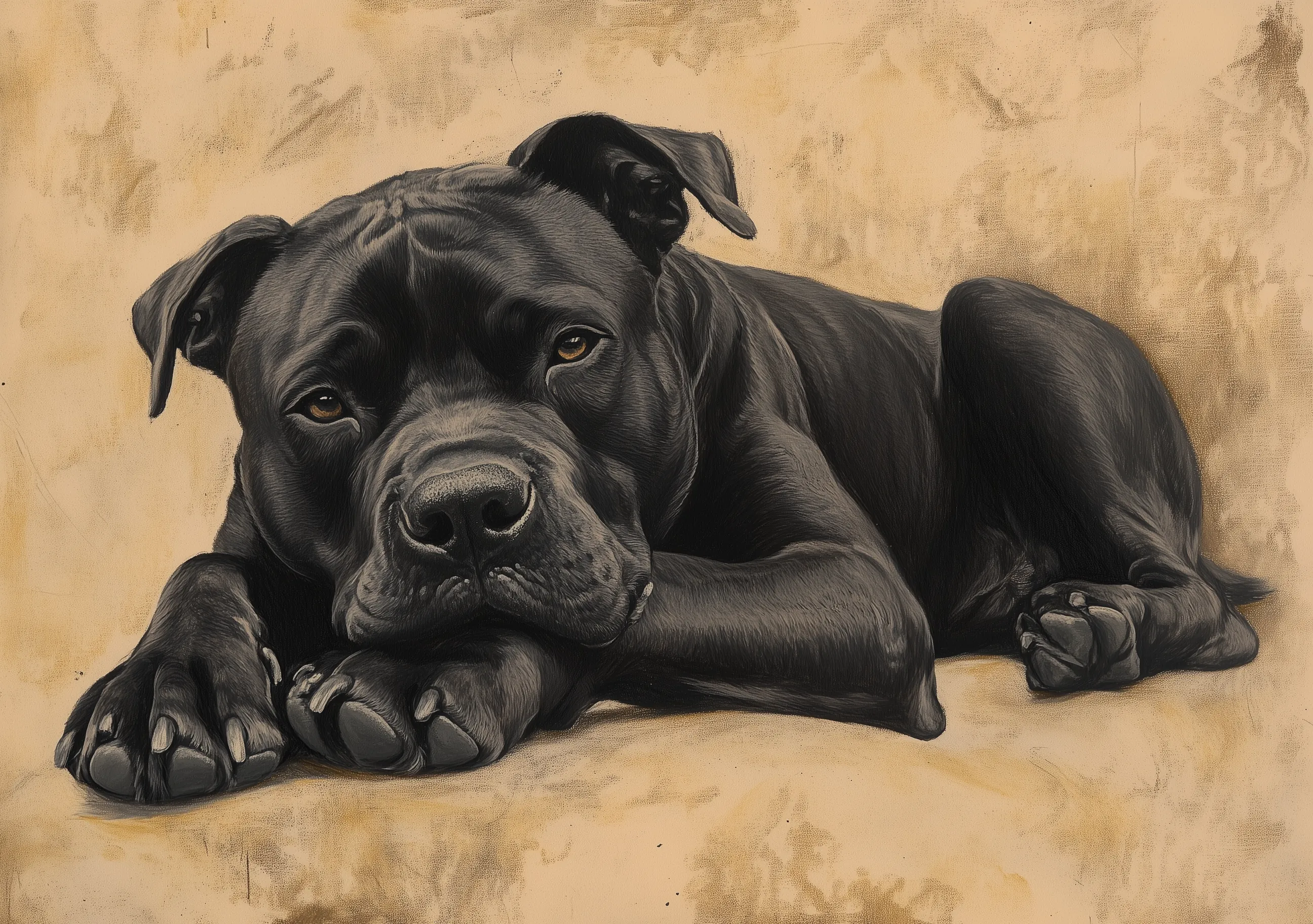 Paint Of Black Dog