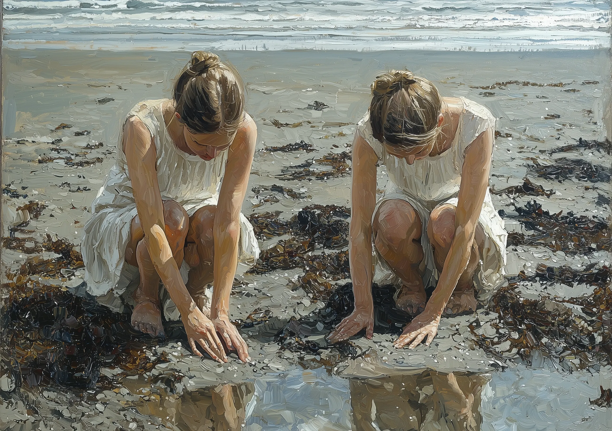 Paint Two Girls Beach