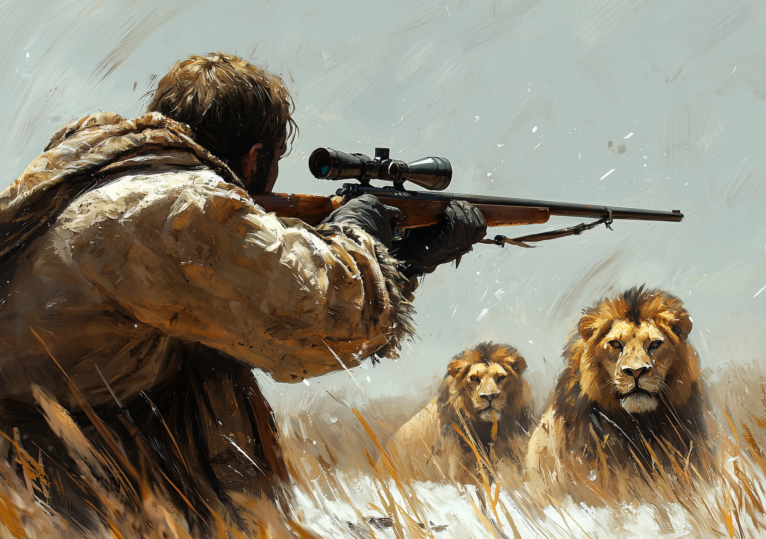 Rifle Lion Artwork