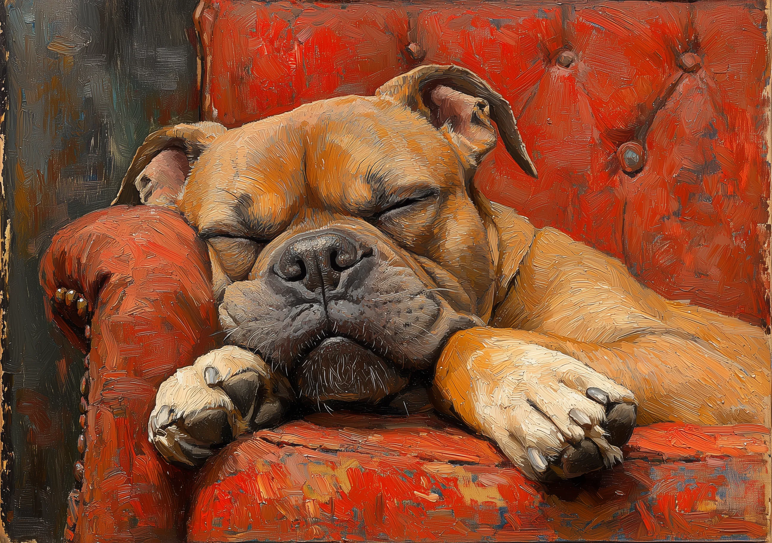 Sleeping Dog Impressionism