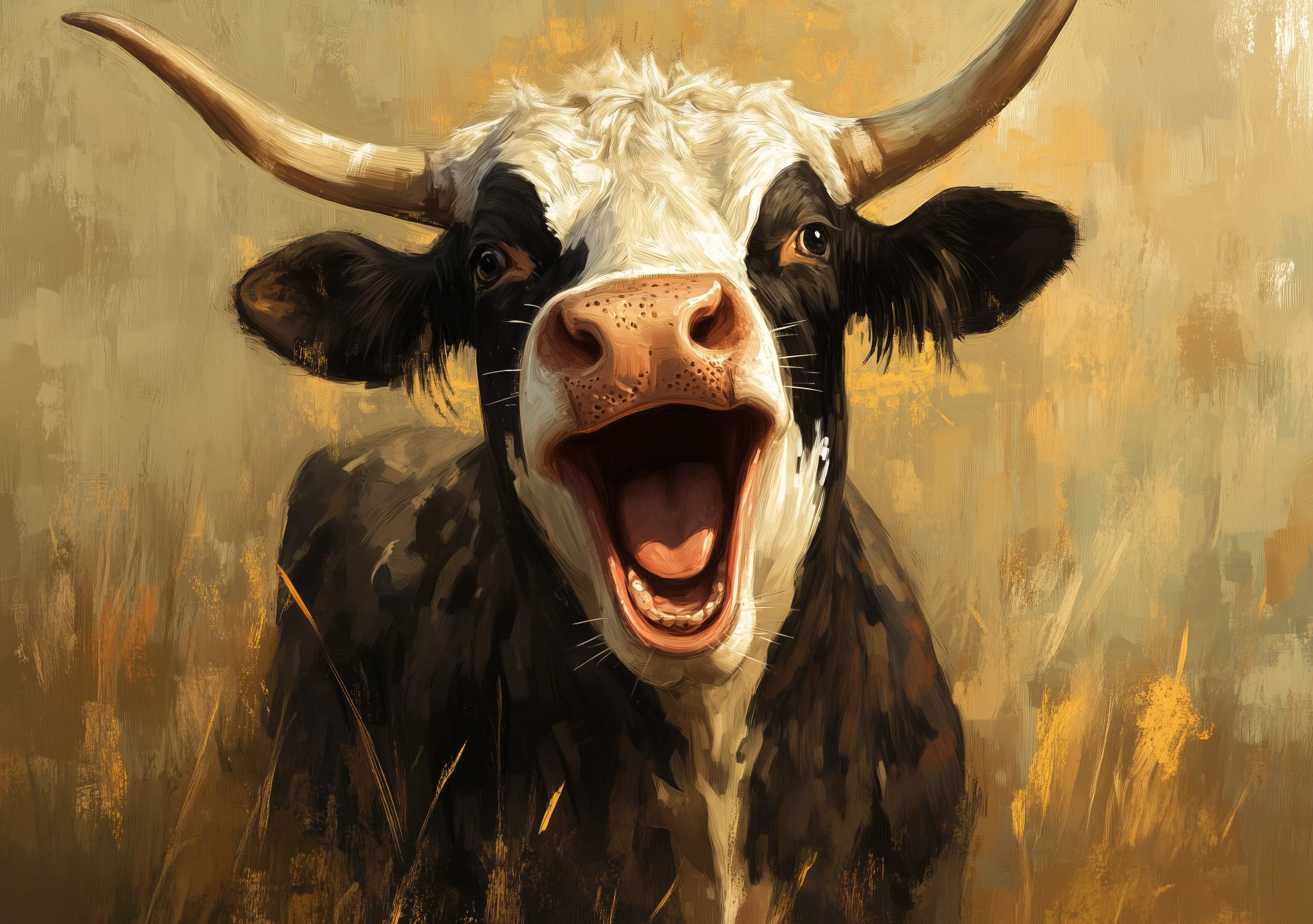 Smiling Bull And Cow