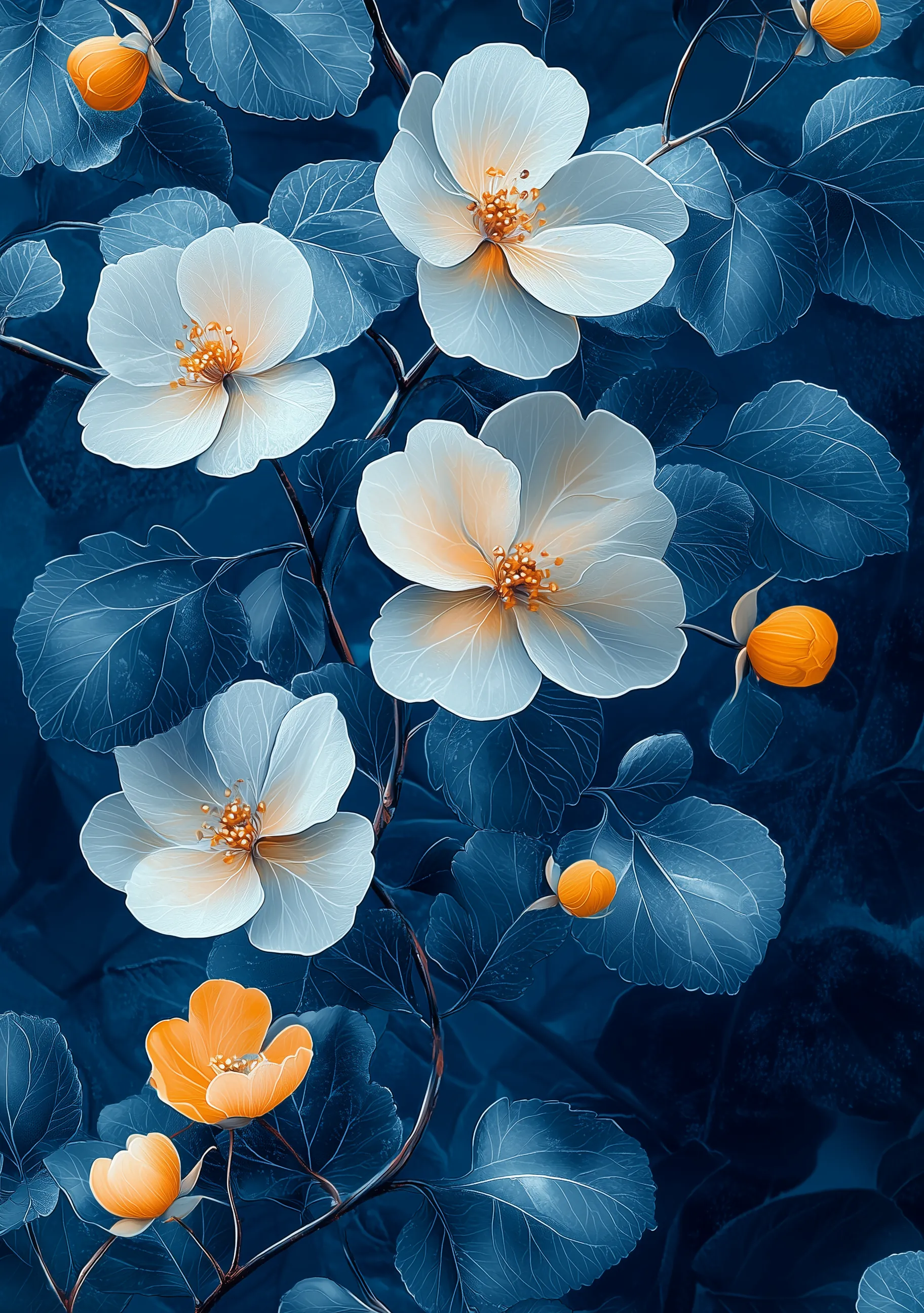 Tropical Flowers And Fruits