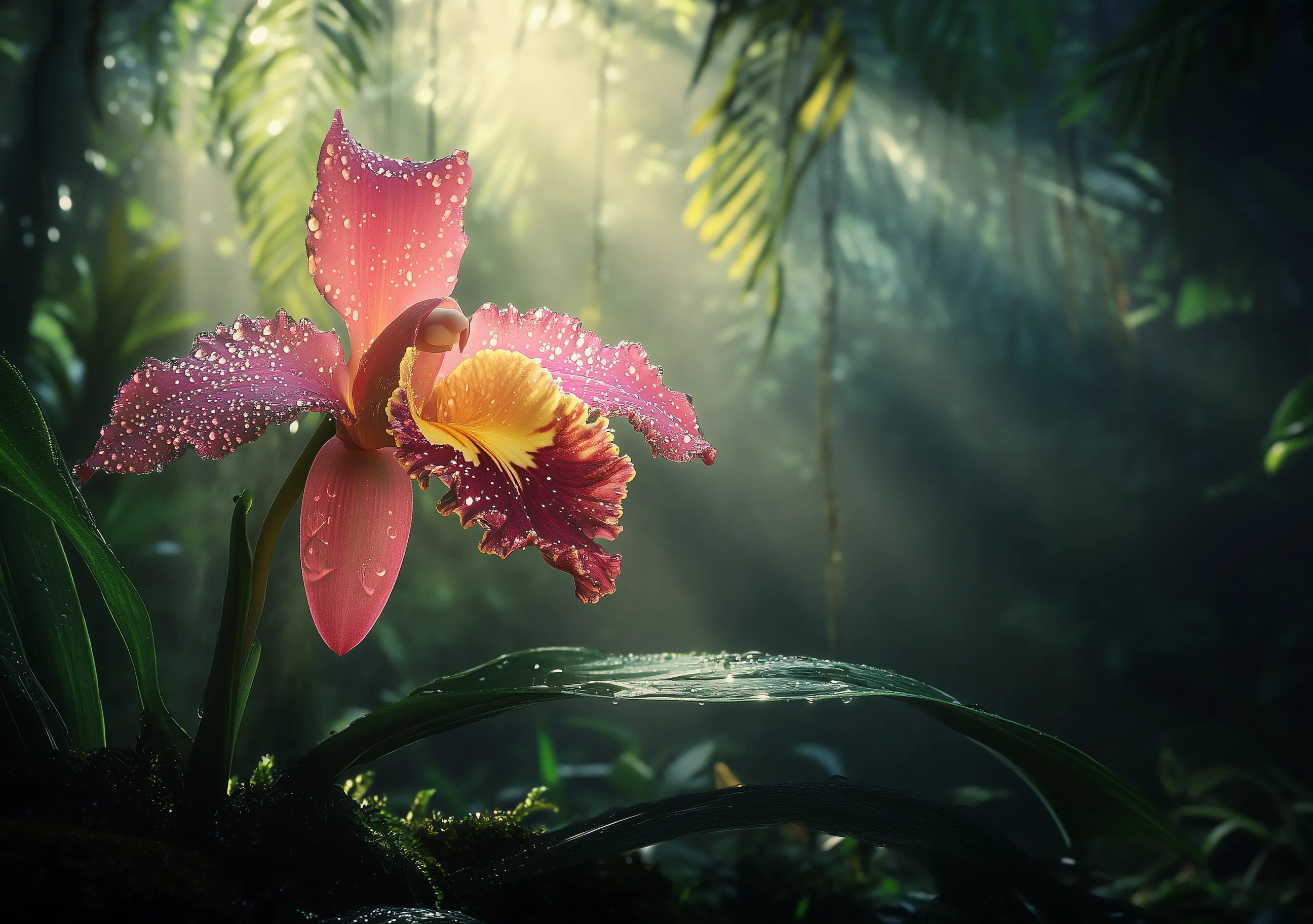 Vibrant Orchid In Jungle