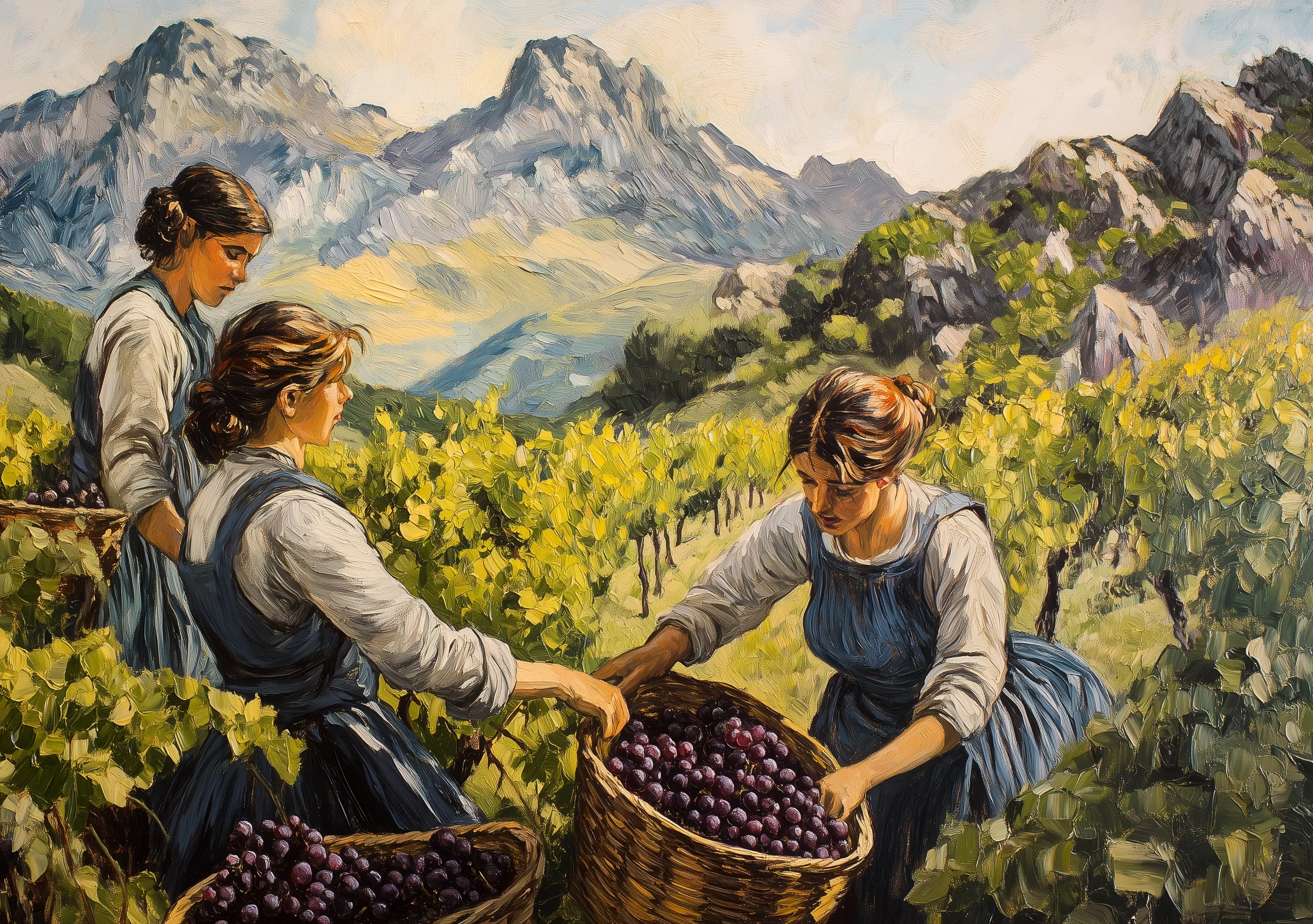 Vineyard Women Art