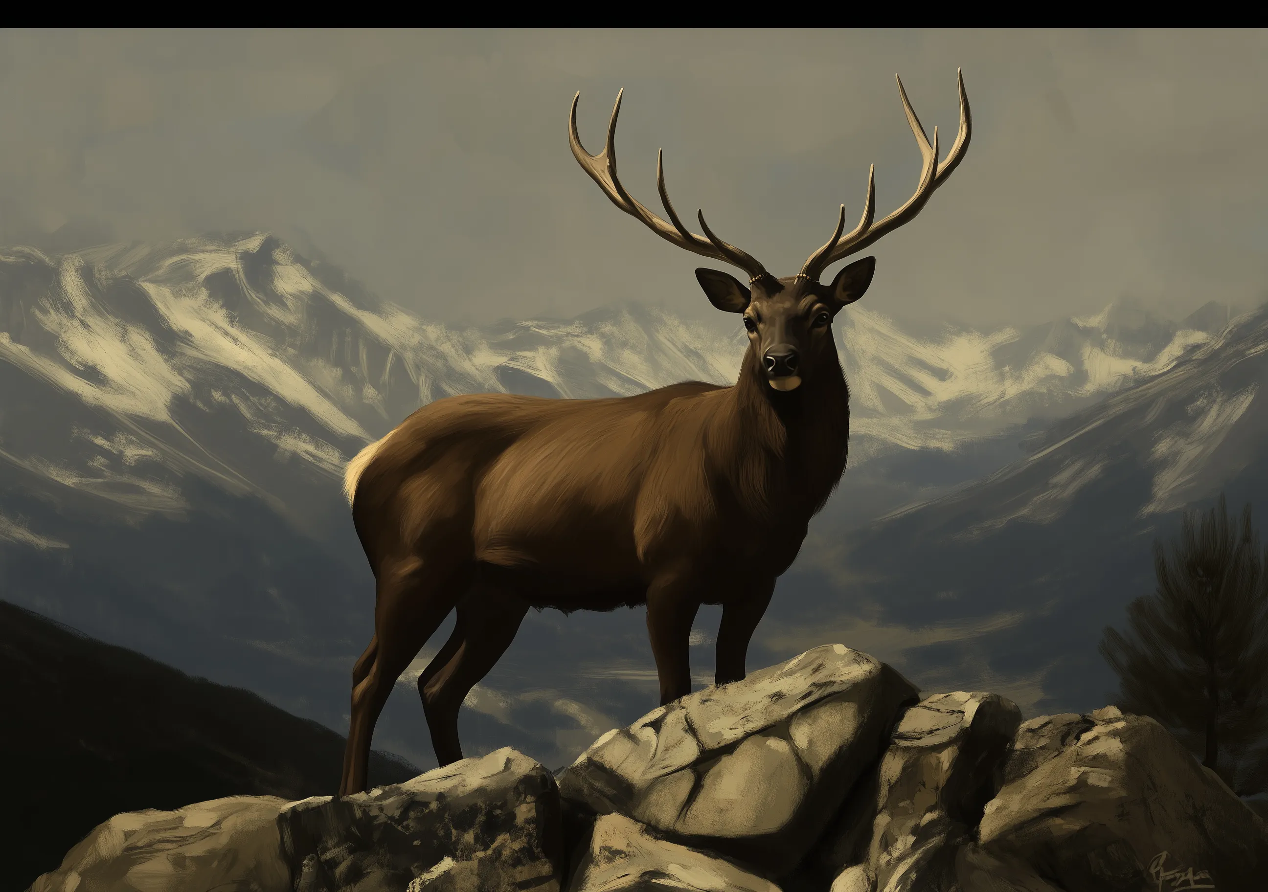 Wild Deer Landscape Photo