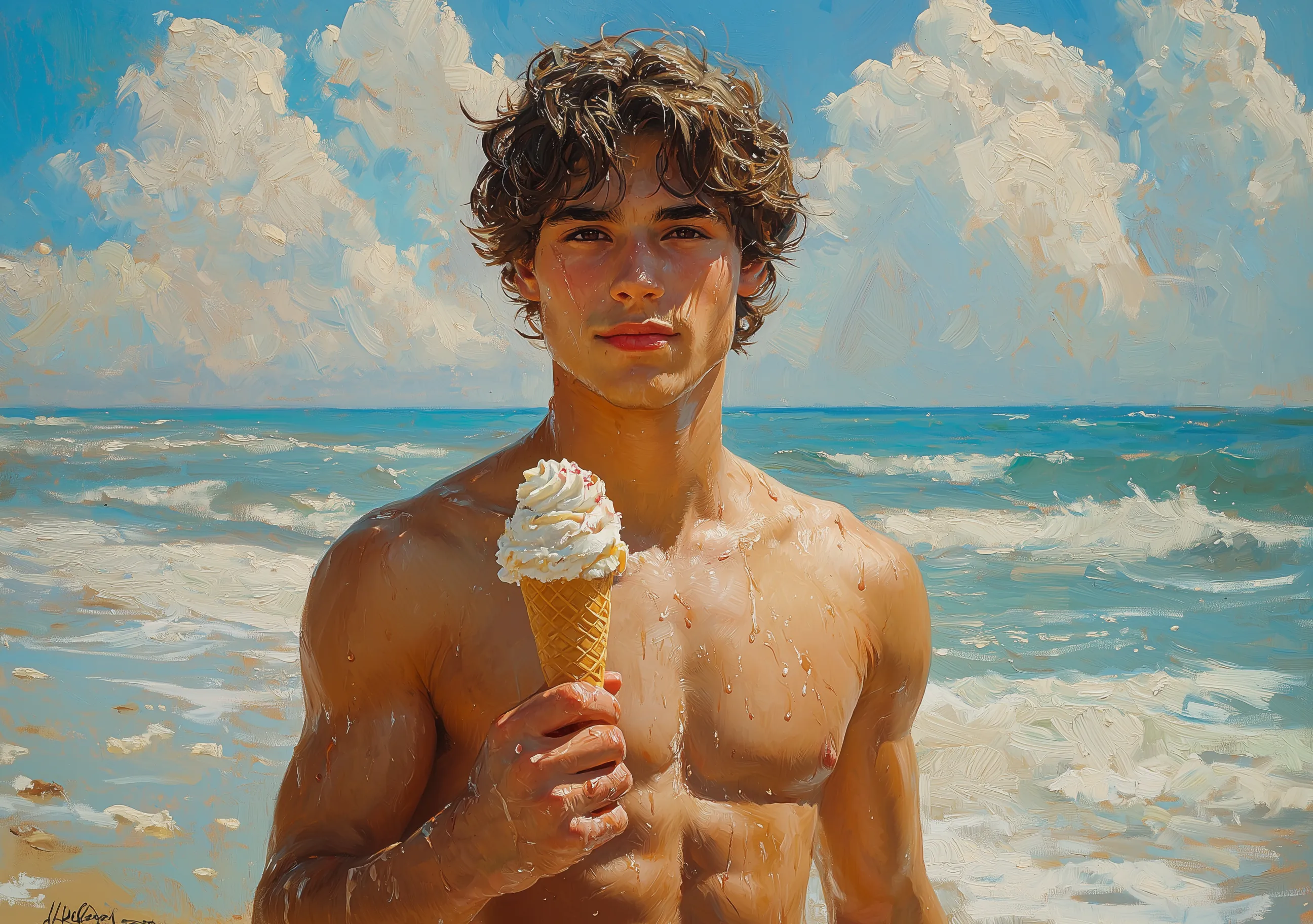 Young Model Beach
